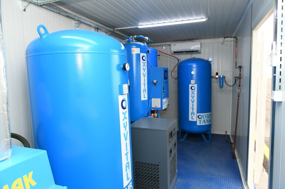 Azerbaijani president views conditions created in modular hospital in Gabala (PHOTO)
