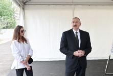 Azerbaijani president, first VP view works to be done in new forest type park in Yasamal district (PHOTO)