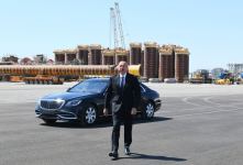 President Ilham Aliyev attends sail away of Garabagh field jacket (PHOTO/VIDEO)