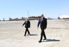 President Ilham Aliyev attends sail away of Garabagh field jacket (PHOTO/VIDEO)