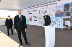 President Ilham Aliyev attends sail away of Garabagh field jacket (PHOTO/VIDEO)
