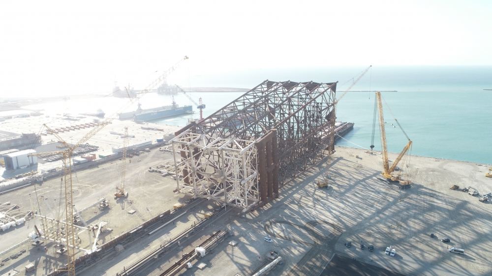 President Ilham Aliyev attends sail away of Garabagh field jacket (PHOTO/VIDEO)