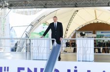 President Ilham Aliyev viewed construction of 330/220/110 kV Gobu power substation (PHOTO)