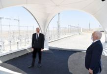 President Ilham Aliyev viewed construction of 330/220/110 kV Gobu power substation (PHOTO)