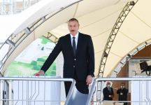 President Ilham Aliyev viewed construction of 330/220/110 kV Gobu power substation (PHOTO)