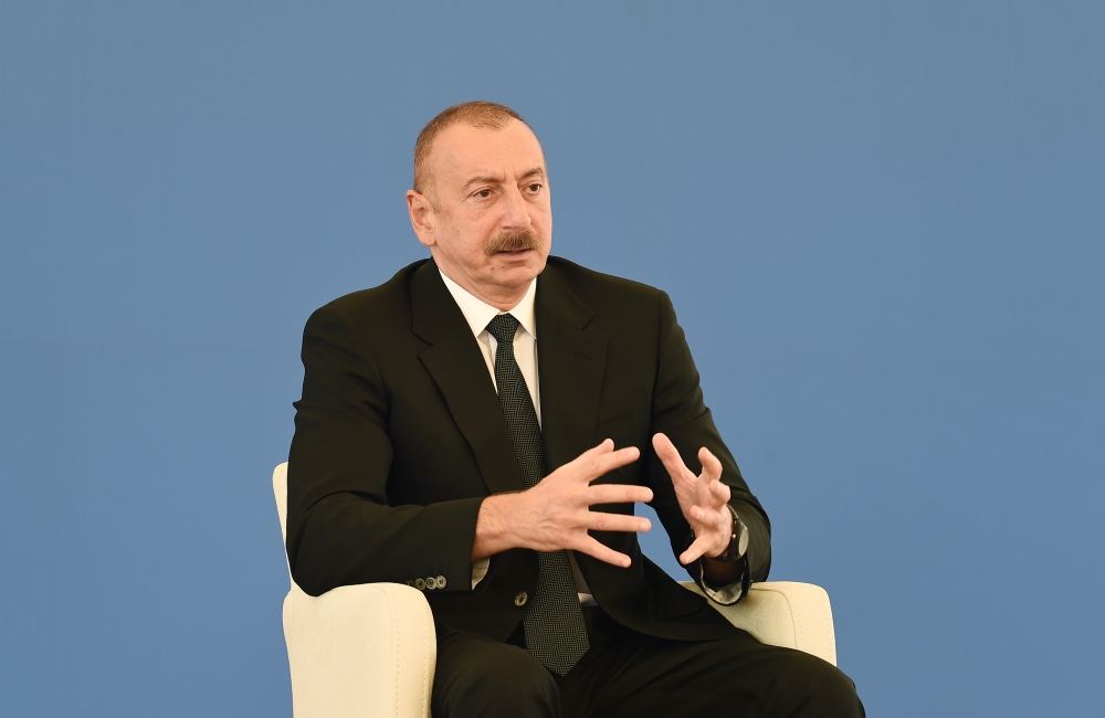 President Ilham Aliyev viewed construction of 330/220/110 kV Gobu power substation (PHOTO)