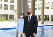 Azerbaijan's president, first lady inaugurate UNEC's newly reconstructed education block (PHOTO)