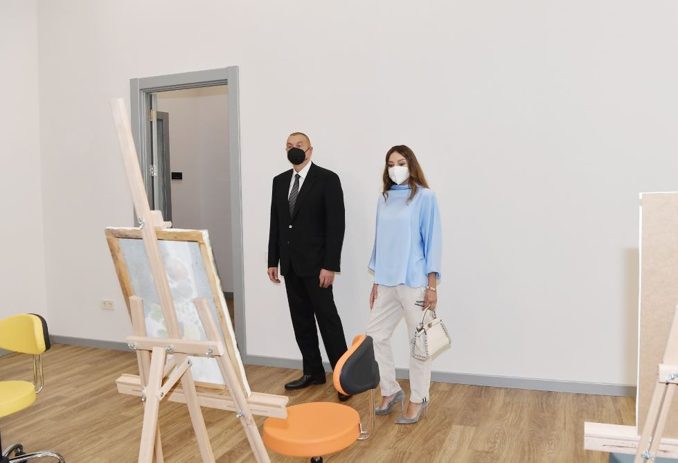 Azerbaijani president, first lady attend opening of newly renovated Children’s Art School in Baku (PHOTO)