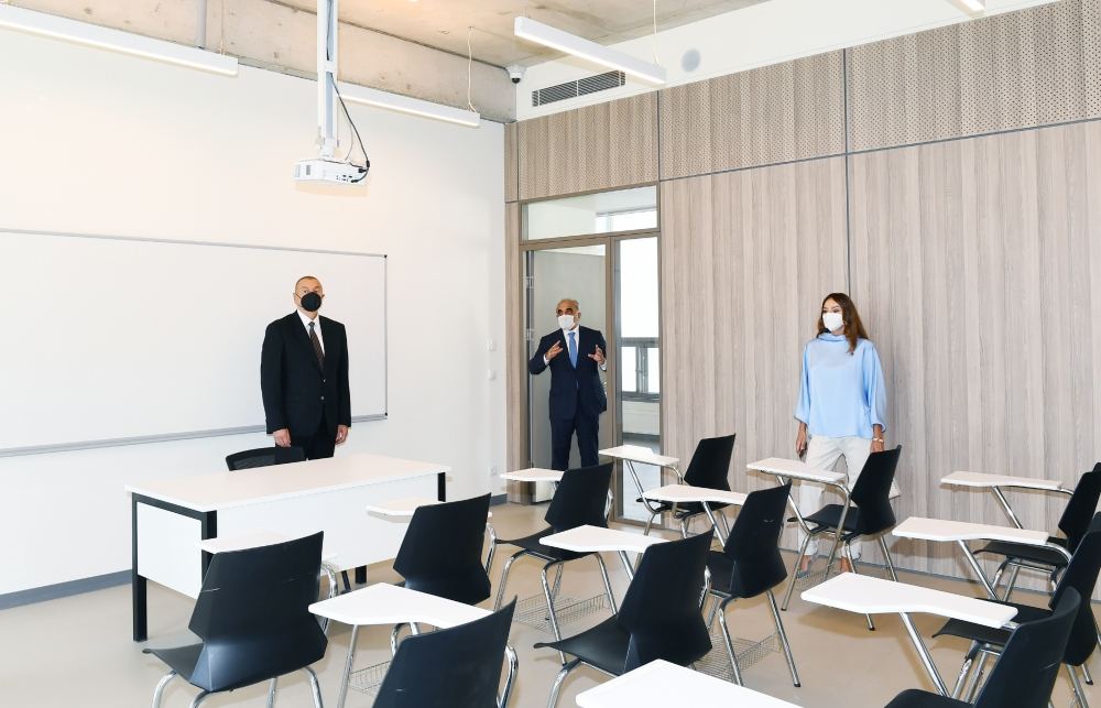 Azerbaijan's president, first lady inaugurate UNEC's newly reconstructed education block (PHOTO)