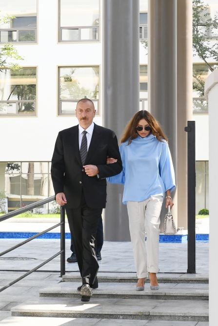 Azerbaijan's president, first lady inaugurate UNEC's newly reconstructed education block (PHOTO)