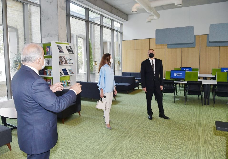 Azerbaijan's president, first lady inaugurate UNEC's newly reconstructed education block (PHOTO)