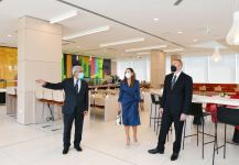 Azerbaijani president, first lady attend opening of two new blocks of ADA University (PHOTO)
