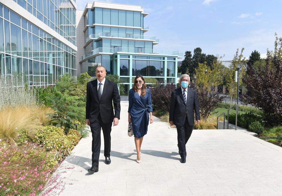 Azerbaijani president, first lady attend opening of two new blocks of ADA University (PHOTO)