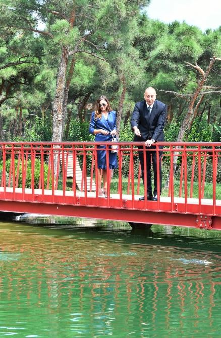 Azerbaijani president, first lady attend opening of two new blocks of ADA University (PHOTO)