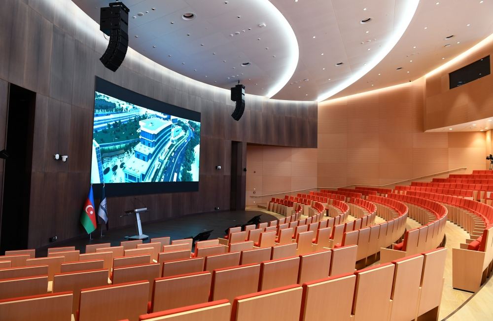 Azerbaijani president, first lady attend opening of two new blocks of ADA University (PHOTO)