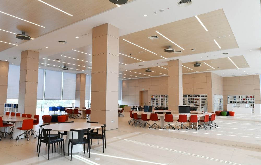 Azerbaijani president, first lady attend opening of two new blocks of ADA University (PHOTO)