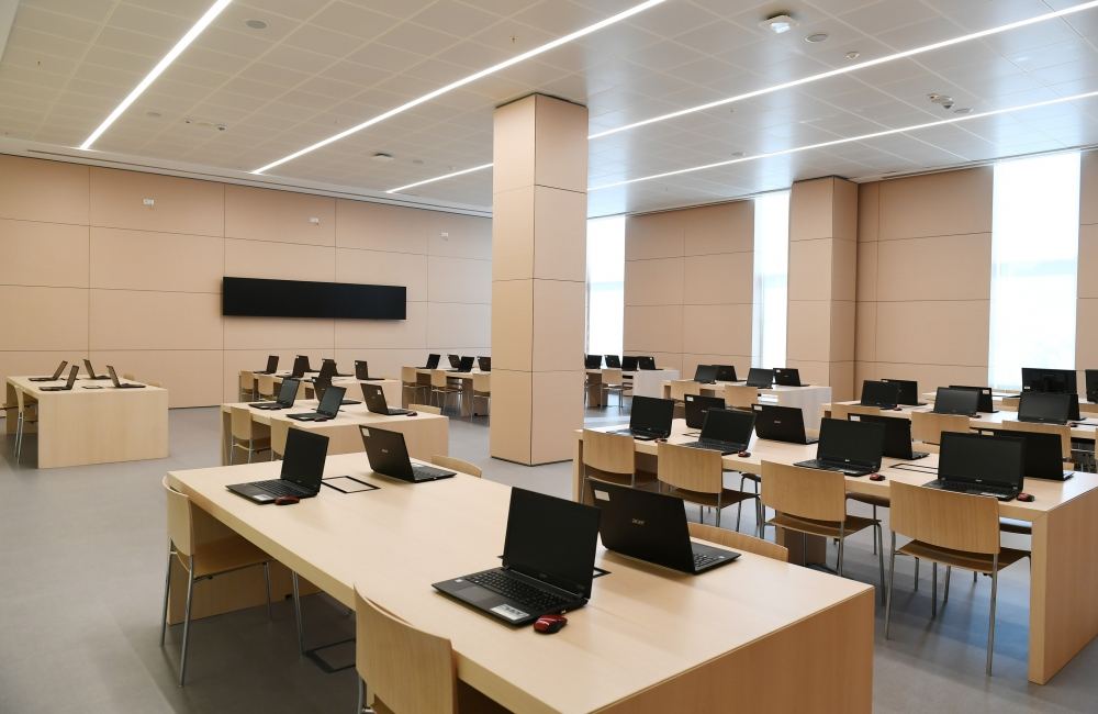 Azerbaijani president, first lady attend opening of two new blocks of ADA University (PHOTO)