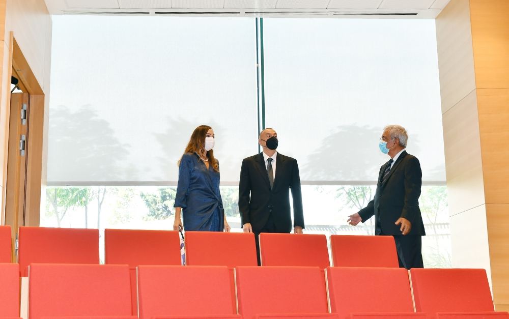 Azerbaijani president, first lady attend opening of two new blocks of ADA University (PHOTO)