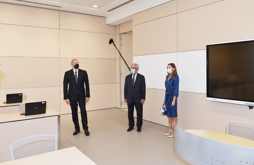 Azerbaijani president, first lady attend opening of two new blocks of ADA University (PHOTO)