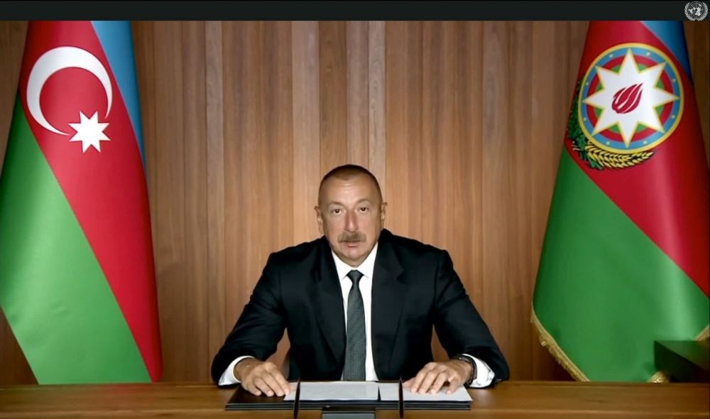 Azerbaijani president, NAM chairman makes speech at high-level meeting to mark 75th anniversary of United Nations in video format (PHOTO)