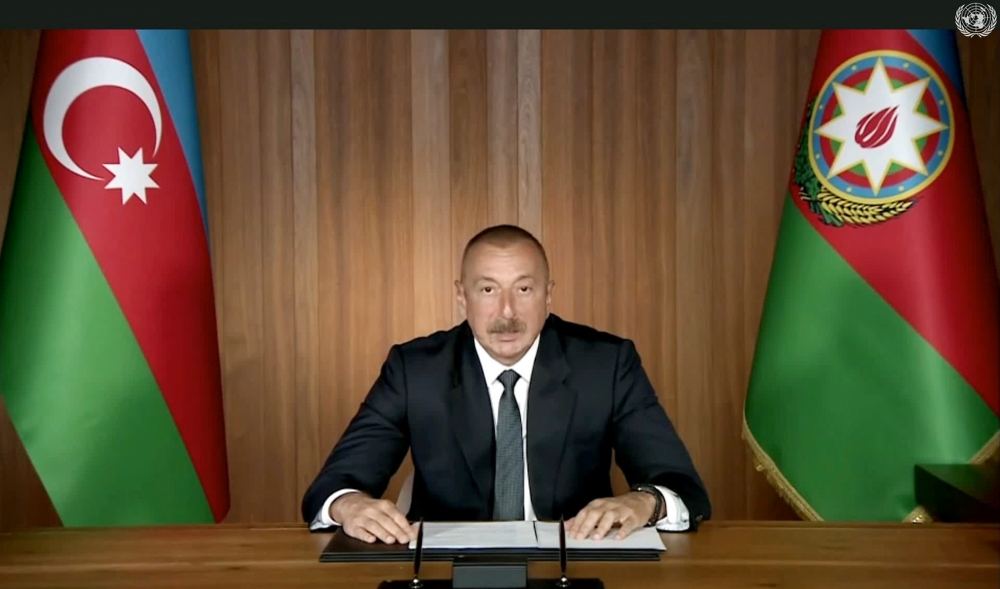 President Ilham Aliyev makes speech at general debates of 75th session of UNGA in video format (PHOTO)