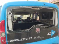 Azerbaijani journalists targeted by Armenian Armed Forces (PHOTO/VIDEO)