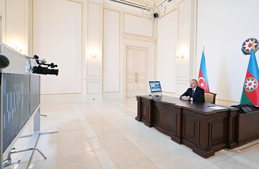 Azerbaijani president gives interview to director general of media holding (VIDEO)