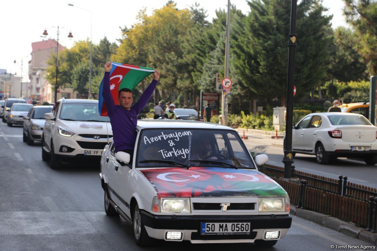 Rally held in Turkey in support of Azerbaijan (PHOTO)