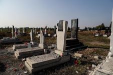 Armenian Armed Forces deliberately bombard cemetery in Azerbaijan's Aghdam (PHOTO)