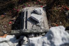 Armenian Armed Forces deliberately bombard cemetery in Azerbaijan's Aghdam (PHOTO)