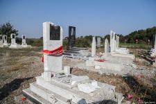 Armenian Armed Forces deliberately bombard cemetery in Azerbaijan's Aghdam (PHOTO)