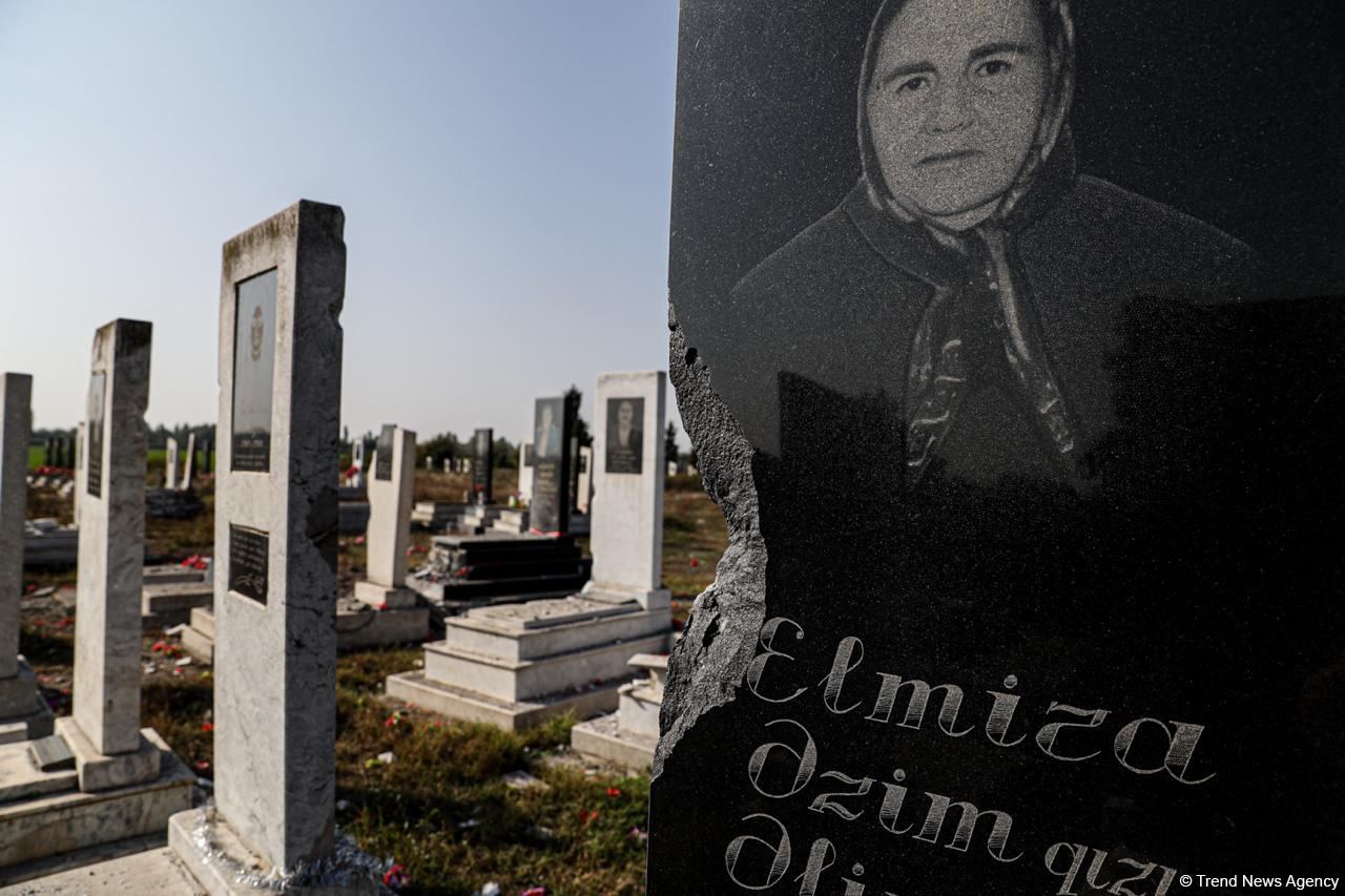 Armenian Armed Forces deliberately bombard cemetery in Azerbaijan's Aghdam (PHOTO)