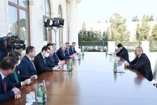 Azerbaijani president receives delegation led by speaker of National Assembly of Turkey (PHOTO)