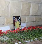 Teenagers honor memory of Russian citizen who died as result of Ganja shelling by Armenian Armed Forces (PHOTO)