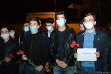 Teenagers honor memory of Russian citizen who died as result of Ganja shelling by Armenian Armed Forces (PHOTO)