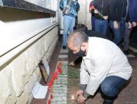 Teenagers honor memory of Russian citizen who died as result of Ganja shelling by Armenian Armed Forces (PHOTO)
