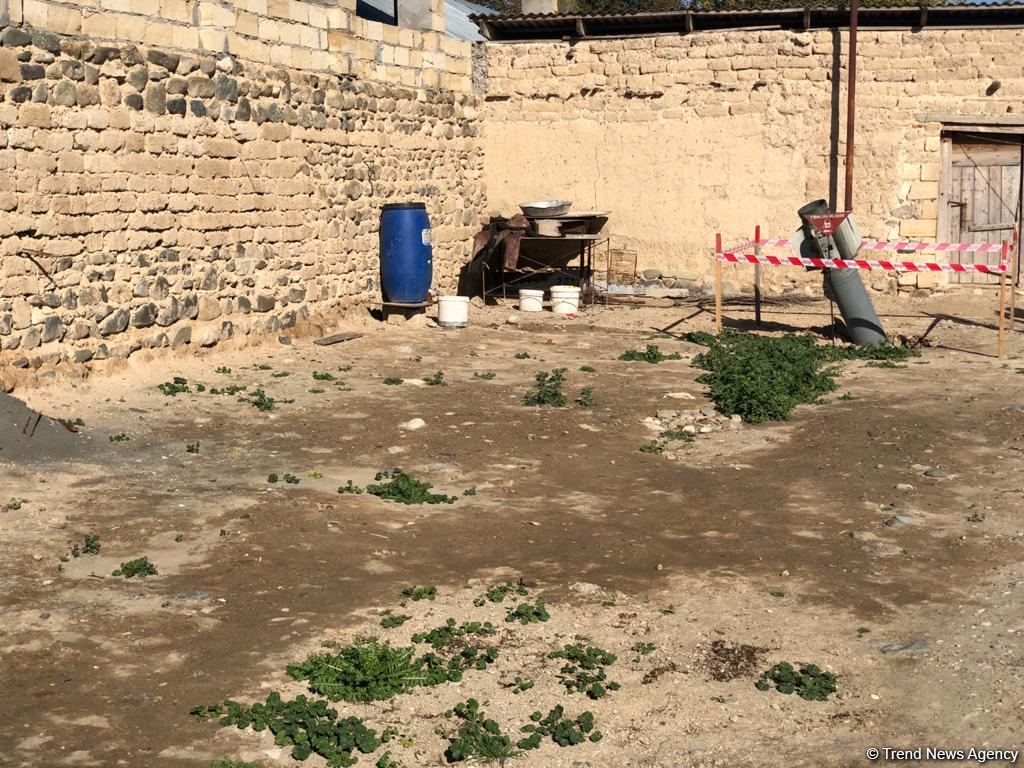 Unexploded missile on territory of Azerbaijan’s Goranboy (PHOTO)