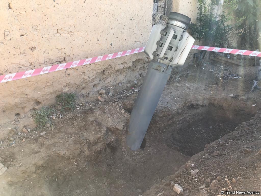 Unexploded missile on territory of Azerbaijan’s Goranboy (PHOTO)