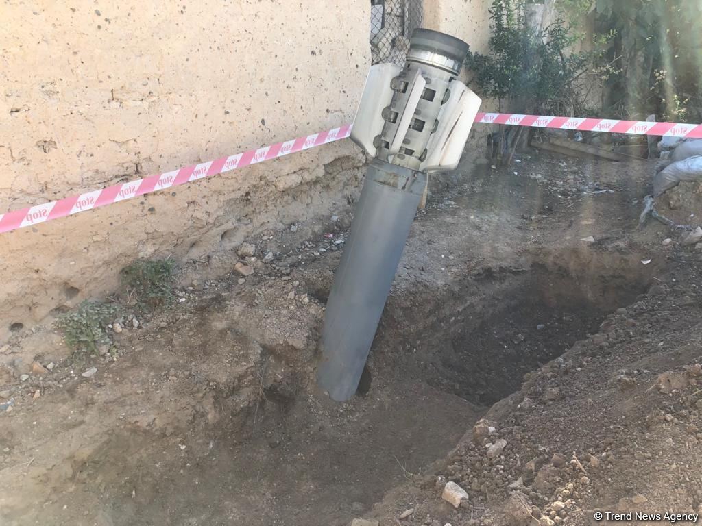 Unexploded missile on territory of Azerbaijan’s Goranboy (PHOTO)