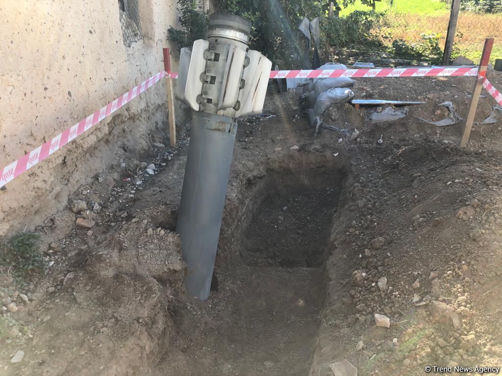 Unexploded missile on territory of Azerbaijan’s Goranboy (PHOTO)