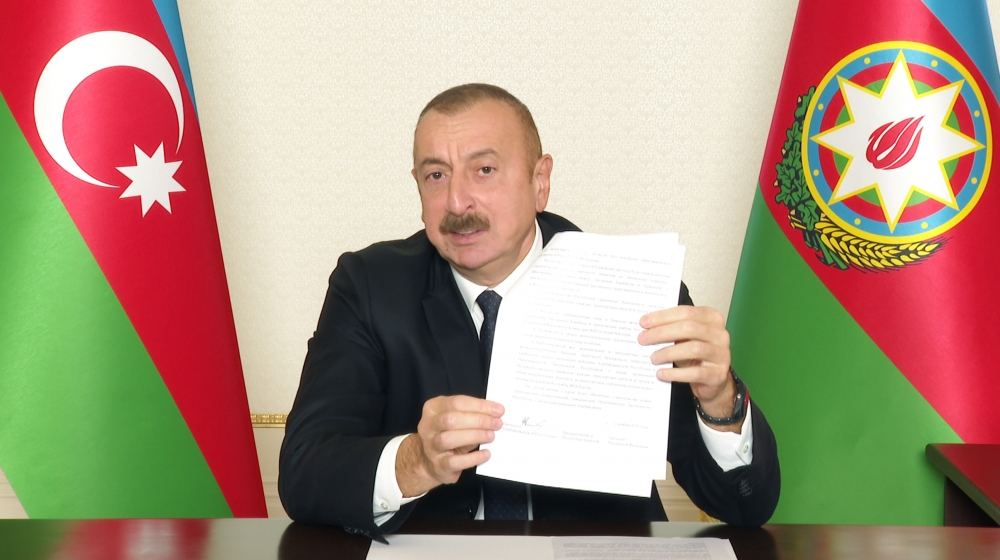 One of reasons why this statement has been signed is liberation of Shusha from occupation - President Aliyev