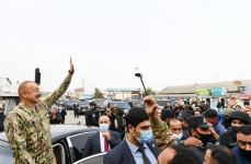 Azerbaijani president, first lady visit Fuzuli, Jabrayil liberated from occupation (PHOTO)