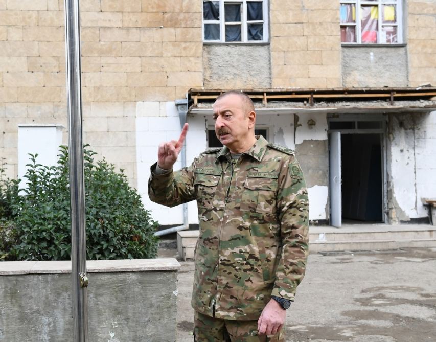 Azerbaijani president, first lady visit Fuzuli, Jabrayil liberated from occupation (PHOTO)