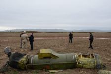 Journalists in liberated Fuzuli shown 'Tochka-U' missile wreckage - results of Armenian attacks (PHOTO/VIDEO)