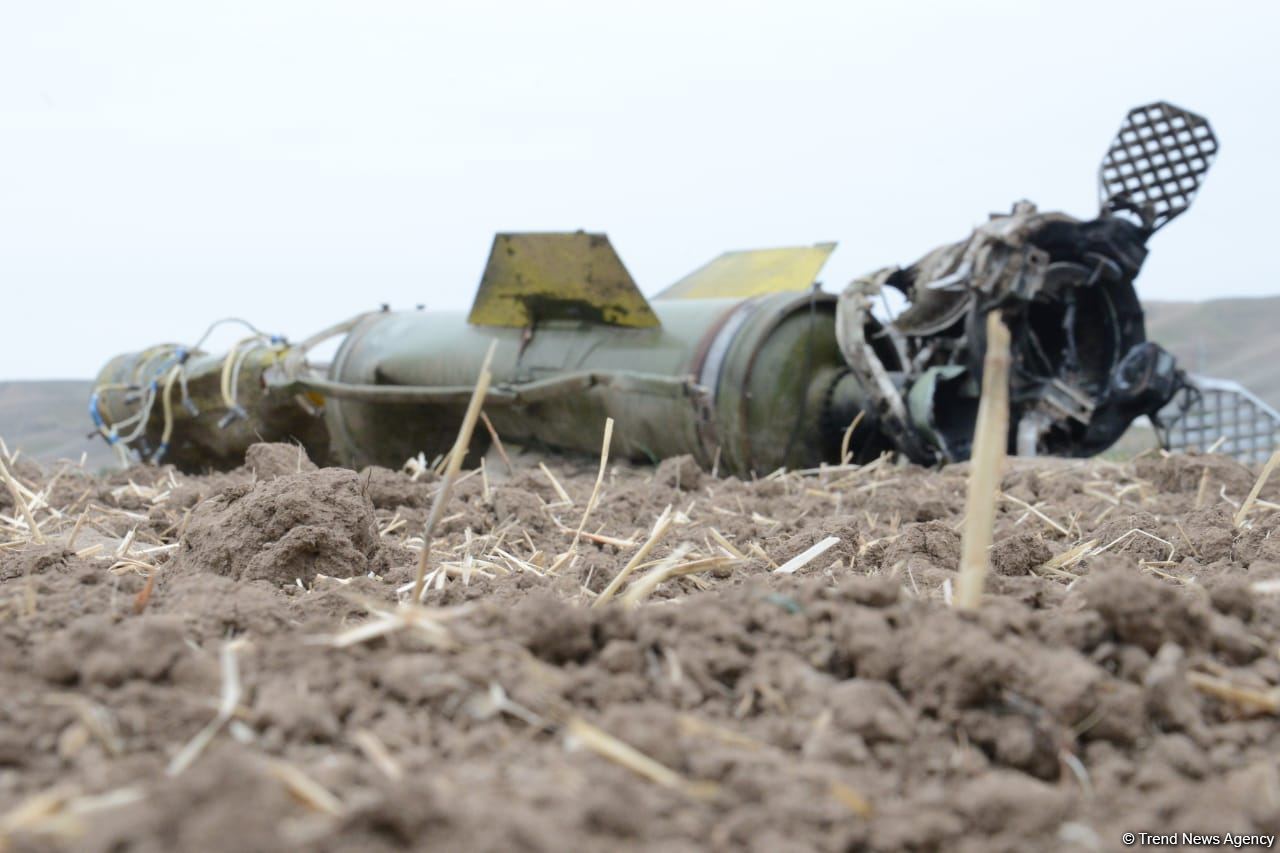 Journalists in liberated Fuzuli shown 'Tochka-U' missile wreckage - results of Armenian attacks (PHOTO/VIDEO)
