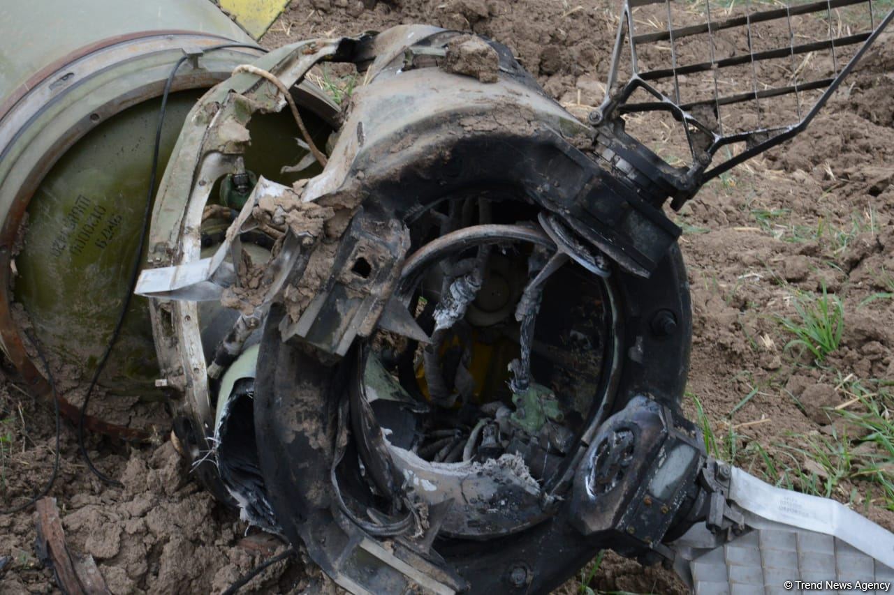 Journalists in liberated Fuzuli shown 'Tochka-U' missile wreckage - results of Armenian attacks (PHOTO/VIDEO)