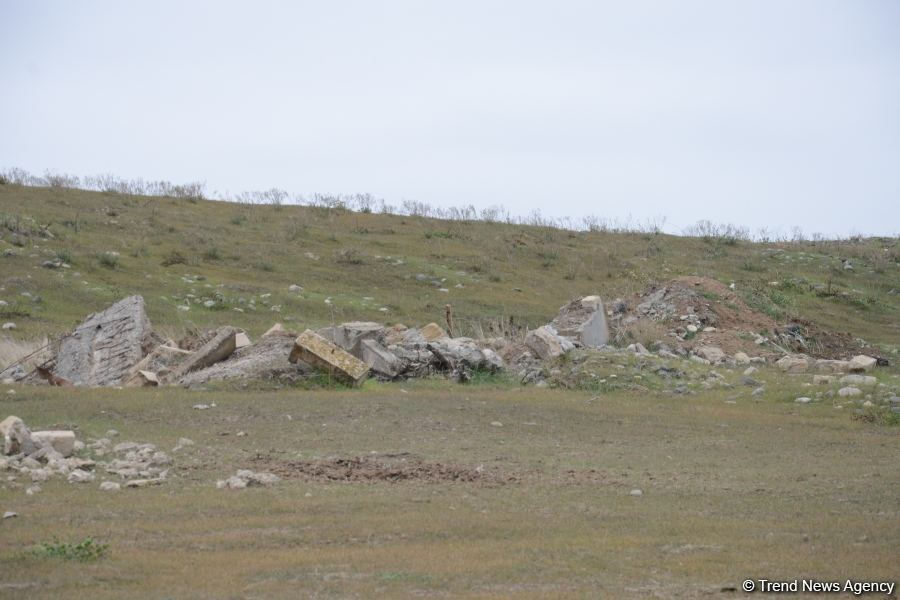 Armenians completely destroy cemetery in Fuzuli district (PHOTO)
