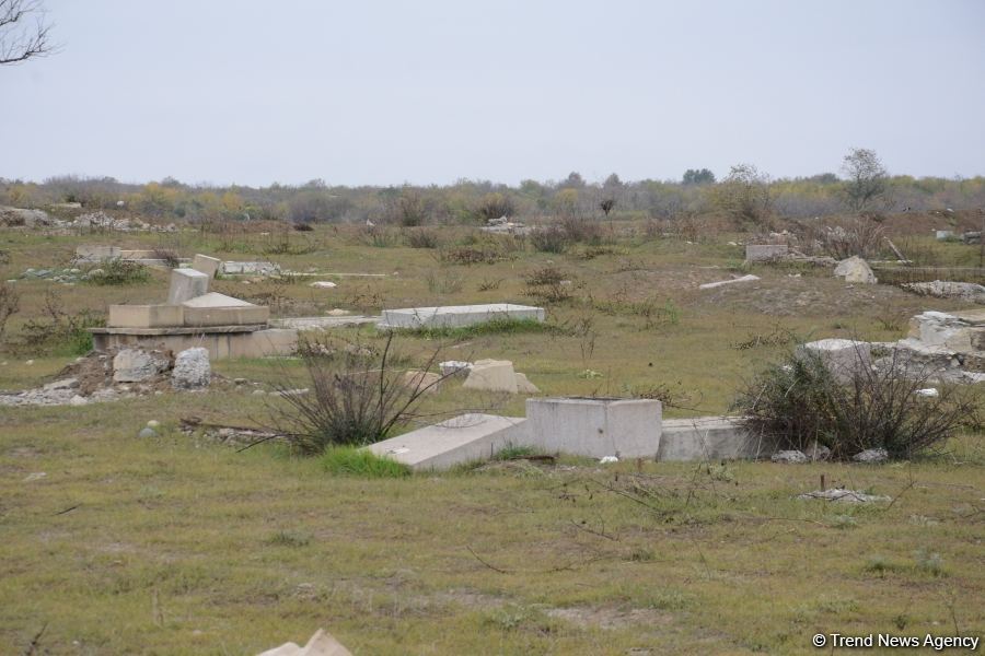 Armenians completely destroy cemetery in Fuzuli district (PHOTO)