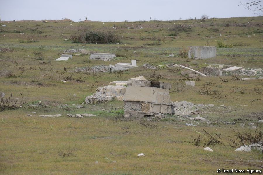 Armenians completely destroy cemetery in Fuzuli district (PHOTO)