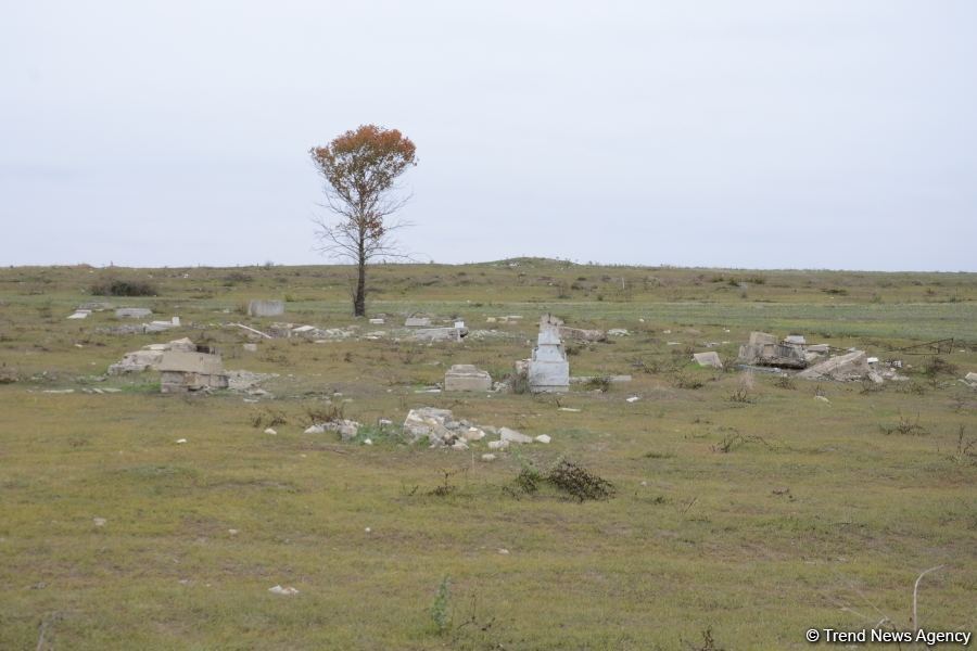 Armenians completely destroy cemetery in Fuzuli district (PHOTO)
